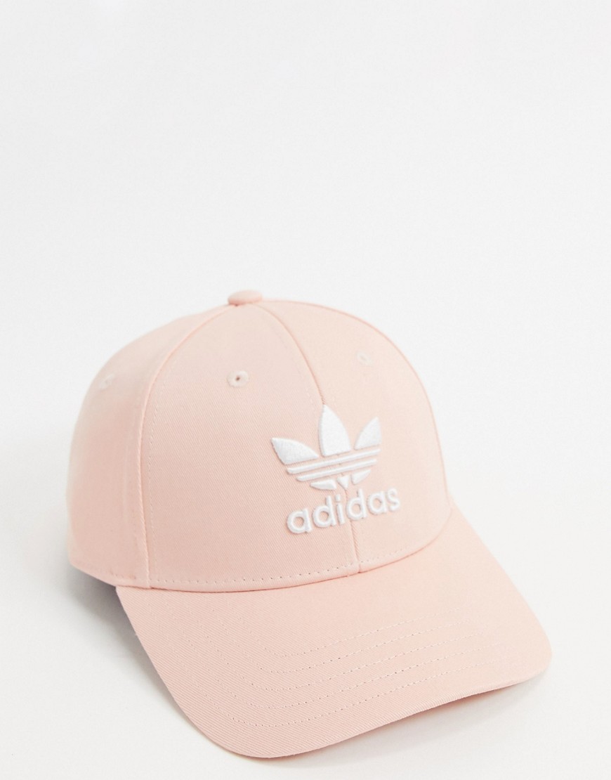 adidas Originals - Cappello con visiera e trifoglio rosa