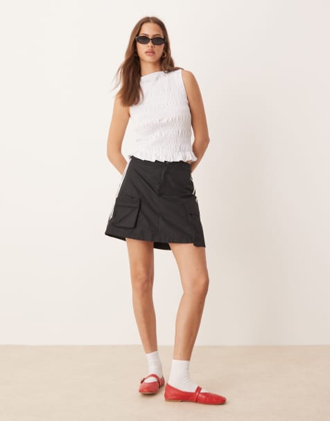 adidas Originals cargo mini skirt in black - view 1