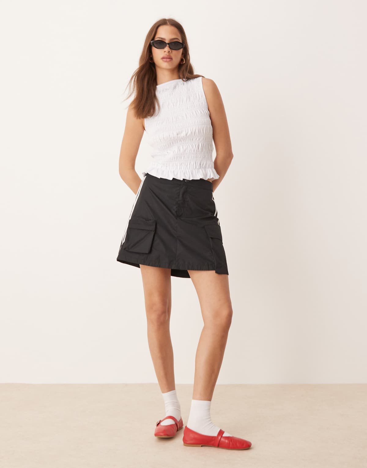 adidas Originals cargo mini skirt in black