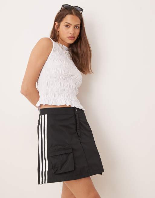 adidas Originals cargo mini skirt in black | ASOS