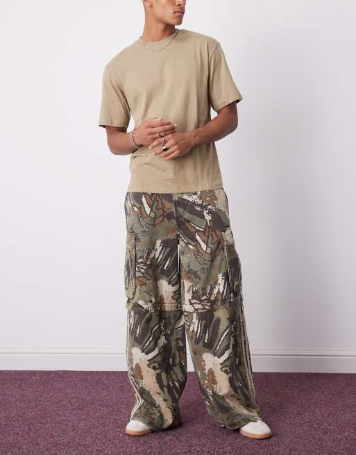 adidas Originals – Cargo-Pants in Mehrfarbig/Orbit-Grün mit Reißverschluss zum Abtrennen