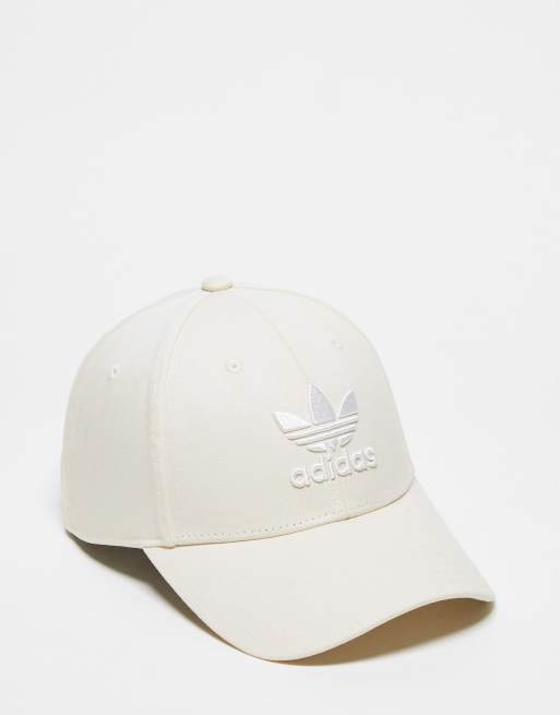 adidas Originals - Casquette à logo trèfle - Crème