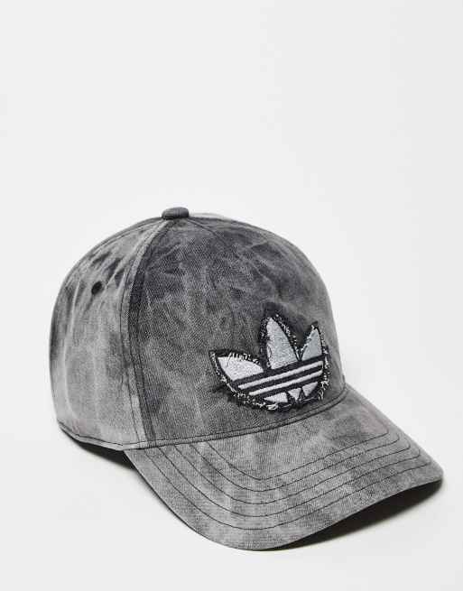 adidas Originals - Casquette de baseball avec logo trèfle - Noir délavé