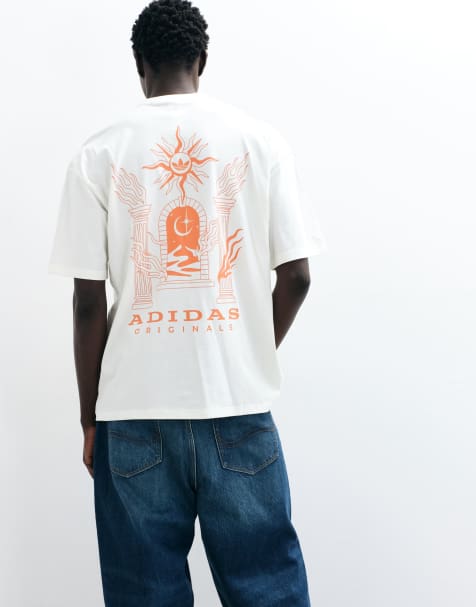 Adidas Originals Celestial graphic t-shirt in cream - view 1