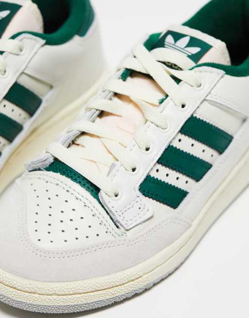 adidas Originals – Centennial 85 – Sneaker in Weiß mit grünem Detail