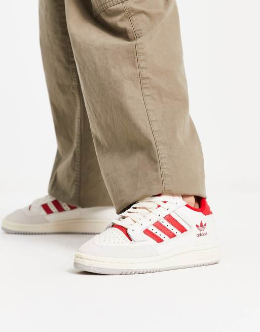 adidas Originals Centennial 85 Sneakers bianche e rosse ASOS