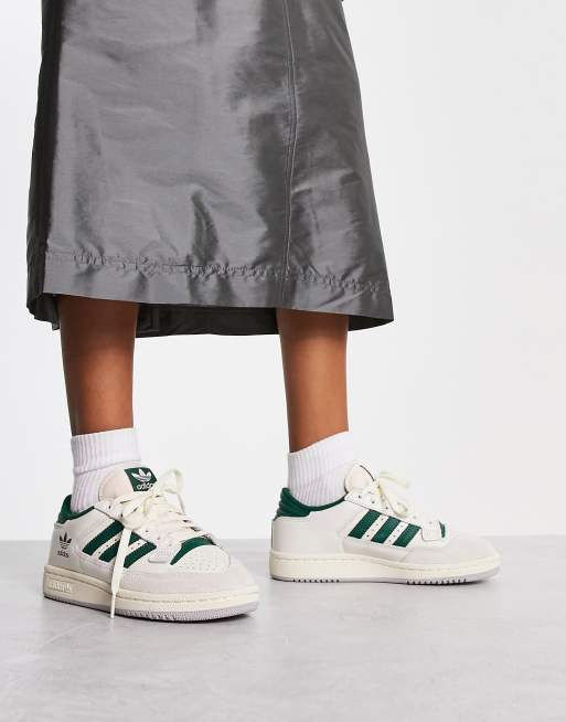 adidas Originals Centennial 85 sneakers in white with green detail