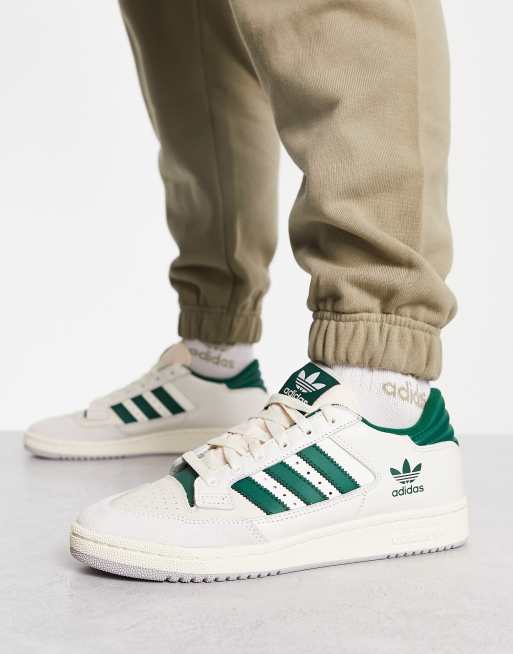 adidas Originals – Centennial – Vita och gröna sneakers