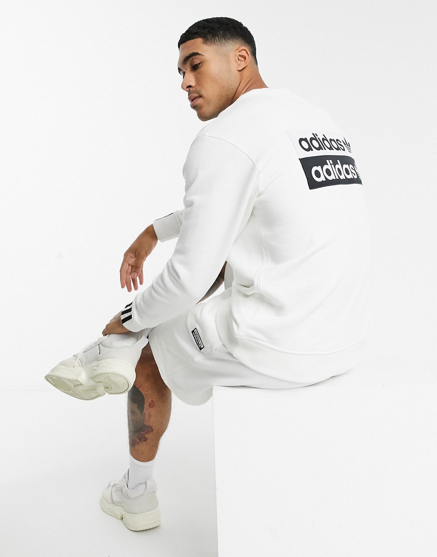 Adidas Originals - Central Vocal - Felpa bianca con logo-Bianco