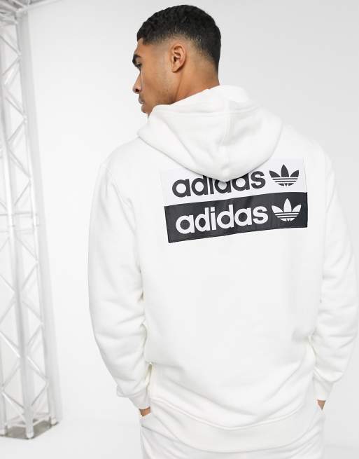 Adidas originals vocal hoodie best sale with taping in white