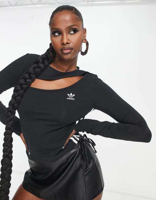 Adidas crop cheap top asos