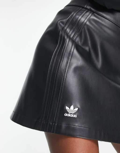 Adidas faux leather hotsell jacket