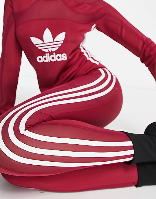 adidas Originals 'centre stage' leggings with mesh detail in