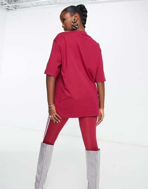Adidas trefoil outlet dress maroon