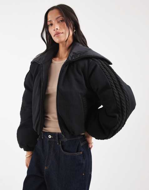 adidas Originals - Chaqueta acolchada de punto en negro - view 1