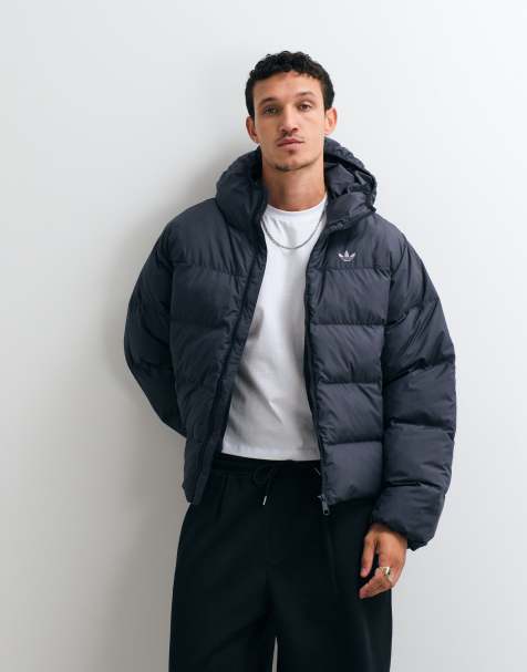 adidas Originals - Chaqueta con capucha en gris noche - view 1