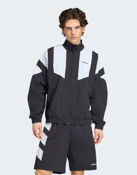adidas Originals - Chaqueta de chándal marrón con diseño color block - view 1