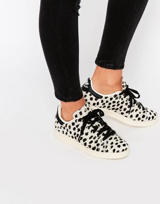 adidas stan smith white leopard print