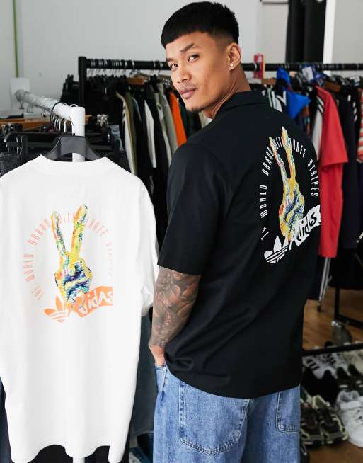 adidas Originals - Chemise à manches courtes en sergé - Noir