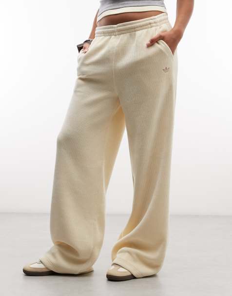 adidas Originals chenille trousers in vanilla - view 1
