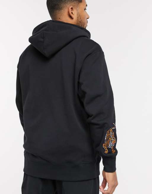 adidas Originals chinese new year hoodie with gold trefoil logo