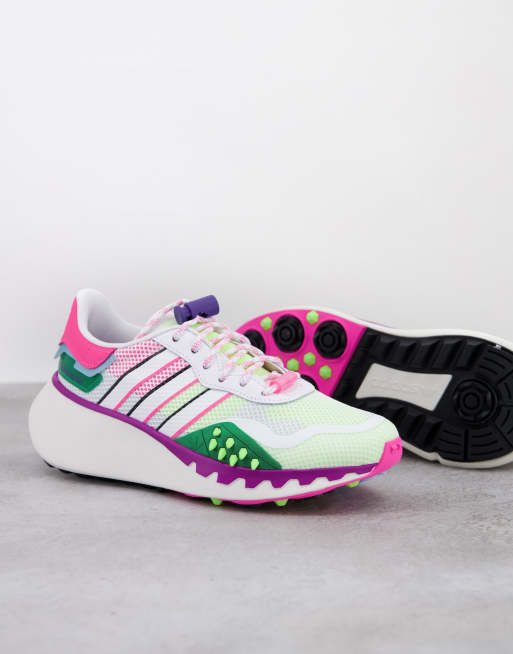 adidas Originals – Choigo – Vita sneakers med färgglada detaljer