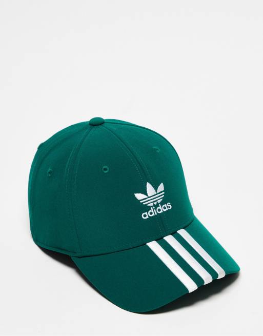 adidas Originals – Ciemnozielona czapka z daszkiem i logo Trefoil