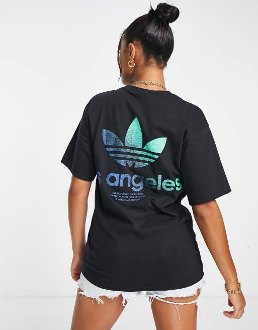 adidas Originals City Trefoil Los Angeles T-shirt in white with back print