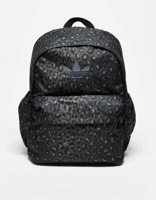 adidas Originals classic backpack in black leopard print - view 1