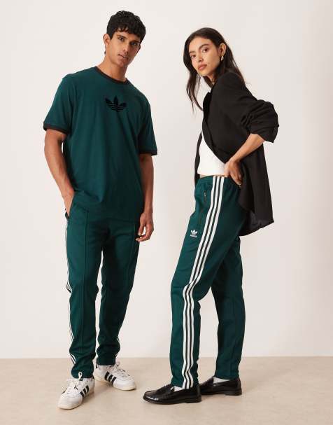 adidas Originals – Classic – Ciemnozielone spodnie dresowe - view 1