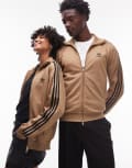 [adidas Originals] adidas Originals Classic track top in beige-Neutral L beige/black