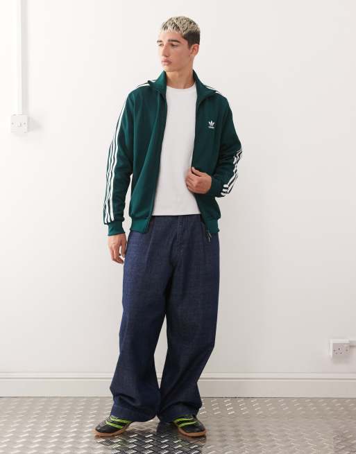 adidas Originals – Classic – Trainingsoberteil in Dunkelgrün und Weiß, 2 von 5