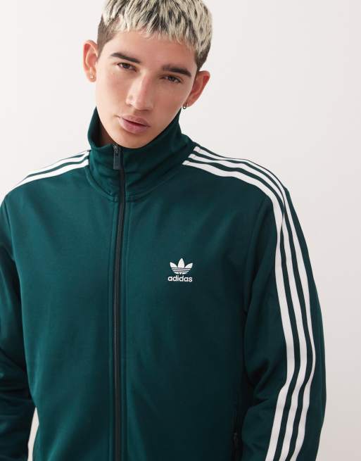 adidas Originals – Classic – Trainingsoberteil in Dunkelgrün und Weiß, 5 von 5