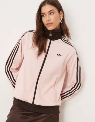 adidas Originals - Classic - Trainingsoberteil in Sandy Pink/Aurora Coffee-Rosa