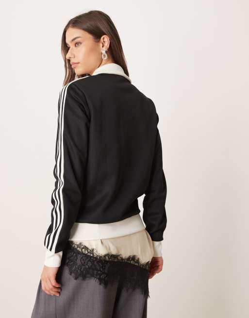 adidas Originals – Classic – Trainingsoberteil in Schwarz / Weiß, 4 von 4