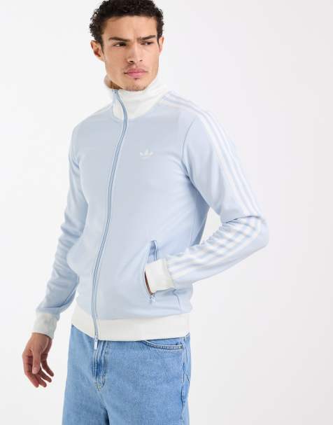 adidas Originals - Classic - Trainingstop in lichtblauw en wit - view 1