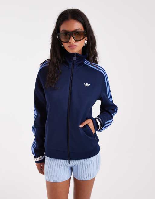 adidas Originals classica giacca da tuta navy e blu, 4 di 4