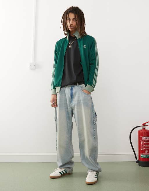 adidas Originals Classics track top in green, 2 of 4