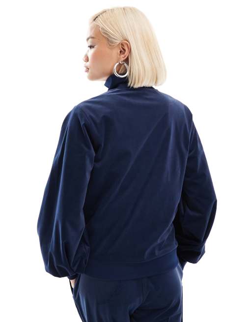 アウターその他 (W) Adidas Originals Retro Velvet Collared Track Dark Navy NWT [S] adidas Originals x Pop Bauer 1/4 Zip Track Top; Navy