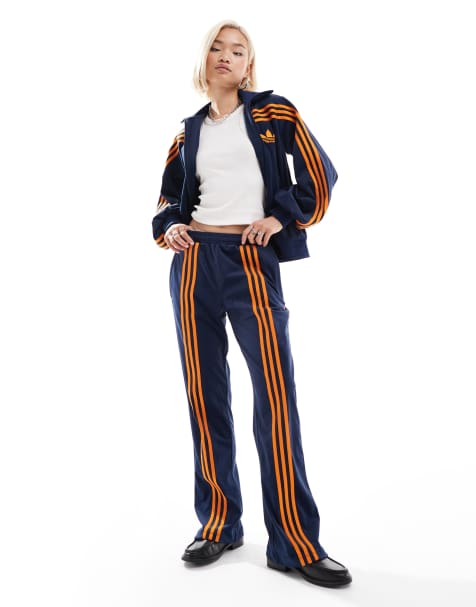 adidas Originals Classics velvet track pants in indigo - view 1
