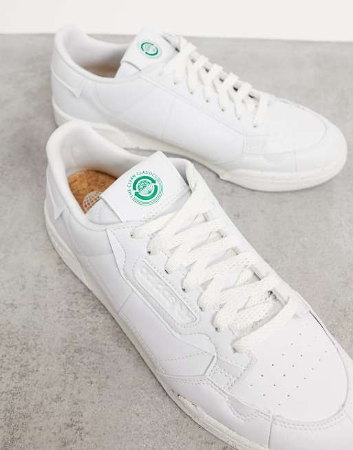 adidas Originals Clean Classics Continental 80 trainers in white