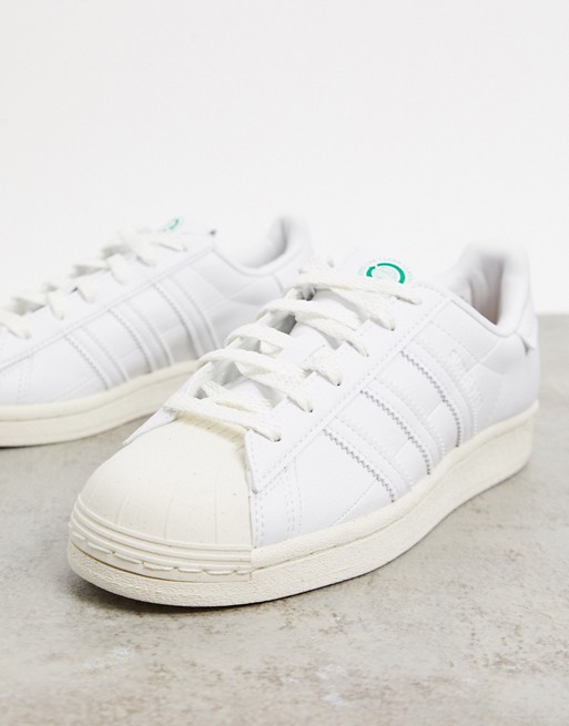 adidas Originals Clean Classics Sustainable Superstar trainers in white