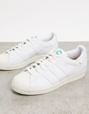 white adidas classic trainers