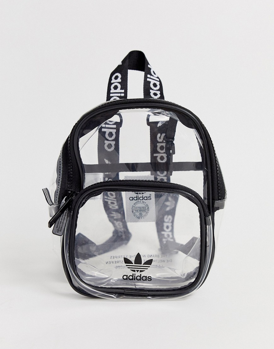 adidas Originals clear backpack with black piping