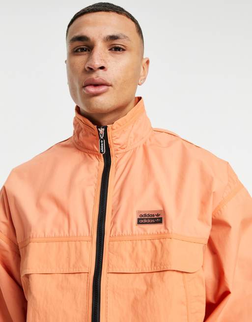 Orange store adidas windbreaker