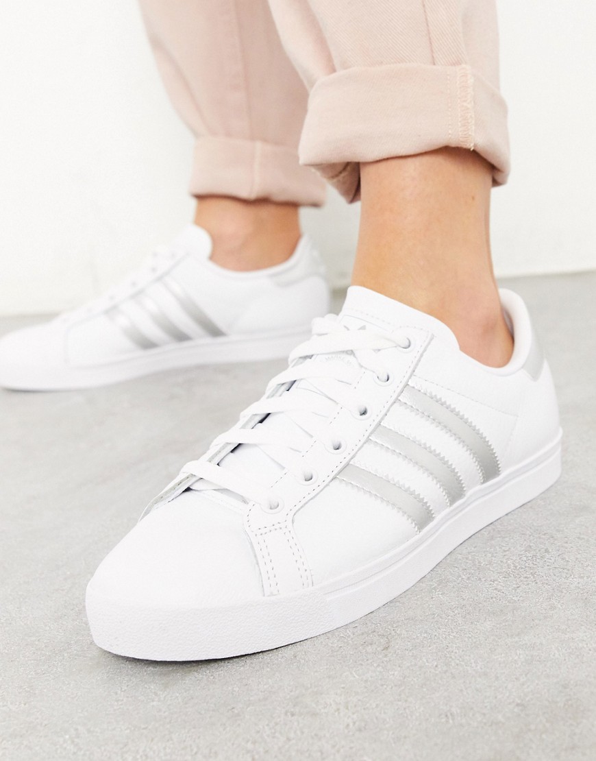 adidas originals - Coast Star - Sneakers in wit met zilveren strepen