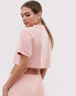 adidas crop top pink