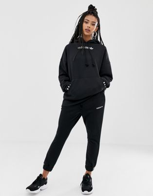 adidas originals coeeze hoodie in black