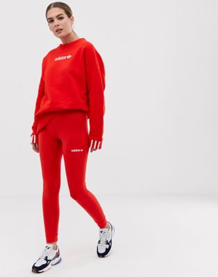 patologisk sadel Philadelphia adidas Originals Coeeze leggings in red | ASOS