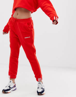 adidas originals coeeze fleece sweatshirt in red